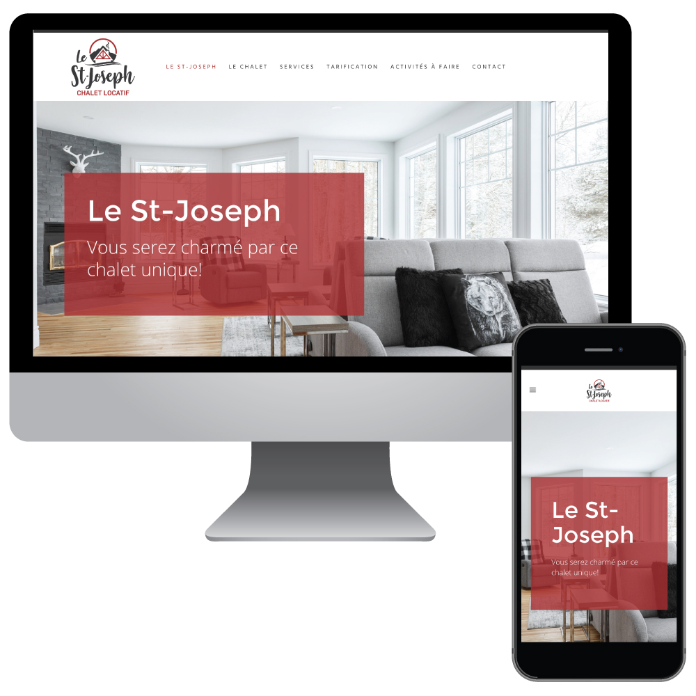 Conception site Web Le St-Joseph Chalet locatif